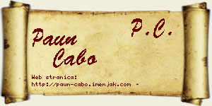 Paun Cabo vizit kartica